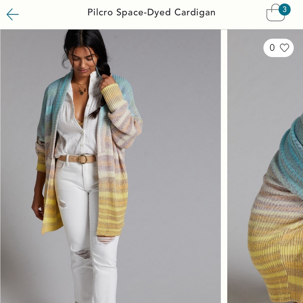 Anthropologie Multicolor Space-Dyed Cardigan
